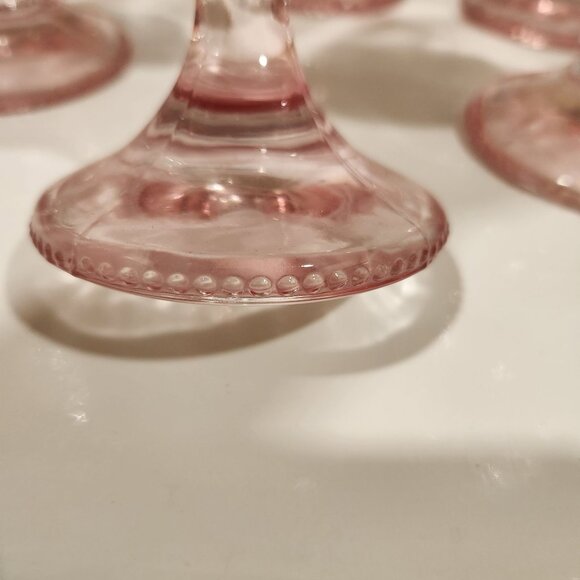 8 - Pier 1 Santa Clara Pattern Pink Goblets - Picture 3 of 3